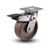 Heavy-Duty Stainless Steel 8" Thermo Hi-Temp Delrin Bearing Swivel Caster with Total Lock - 1200 lb Capacity colson-header1