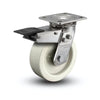 8" x 2" Stainless Hi-Temp Retort Caster with Total Lock, Delrin Bearing, and 4" x 4.5" Plate - D4.08109.831 RW BRK4 SS colson-header