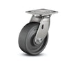 8" x 2" Stainless Solid Elastomer Precision Ball Bearing Caster - Heavy-Duty 4" x 4.5" Plate for Industrial and Commercial Use - D4.08109.835 EN SS colson-header