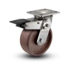 Stainless Steel 8" Hi-Temp Precision Ball Bearing Swivel Caster with Total Lock & 4"x4.5" Plate colson-header1