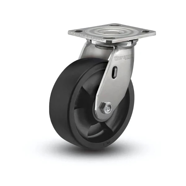 Stainless Steel 8" Hi-Temp Nylon Ball Bearing Swivel Caster with 4"x4.5" Plate colson-header1