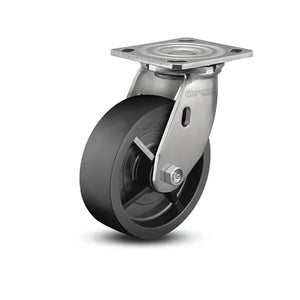 8" x 2" Stainless Polyolefin Precision Ball Bearing Caster with 4" x 4.5" Plate - Heavy-Duty Industrial Caster for Reliable Performance in Corrosive Environments - Model D4.08109.835 SS colson-header