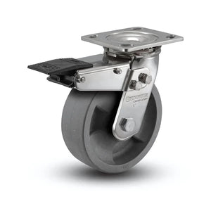 Colson 8"x2" Nylon Swivel Total Lock Stainless Caster – 1250 lb