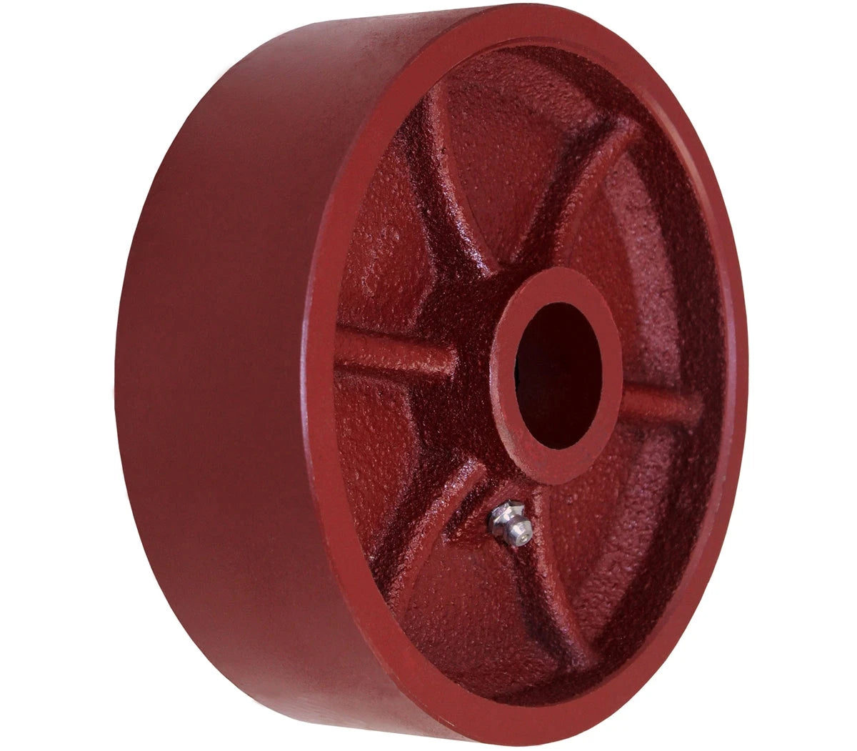 6 Inch x 2 Inch Red Ductile Steel Wheel - 1500 lbs Capacity | Heavy Duty Replacement Wheel CasterHQ
