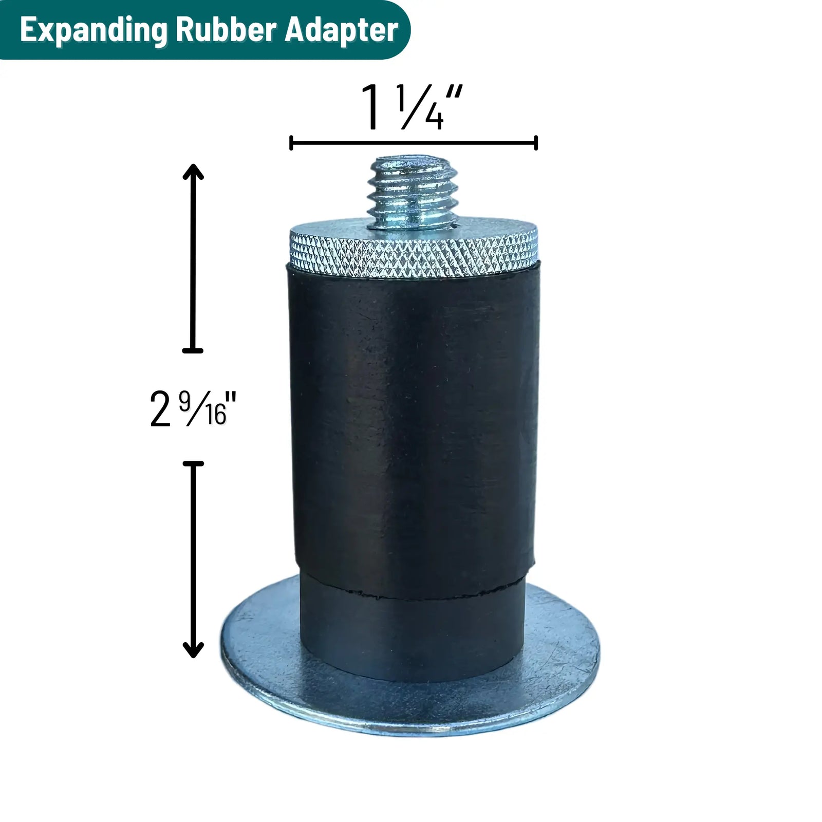 Durastar 1-1/4" ID Rubber Expandable Adapter -  | CasterHQ
