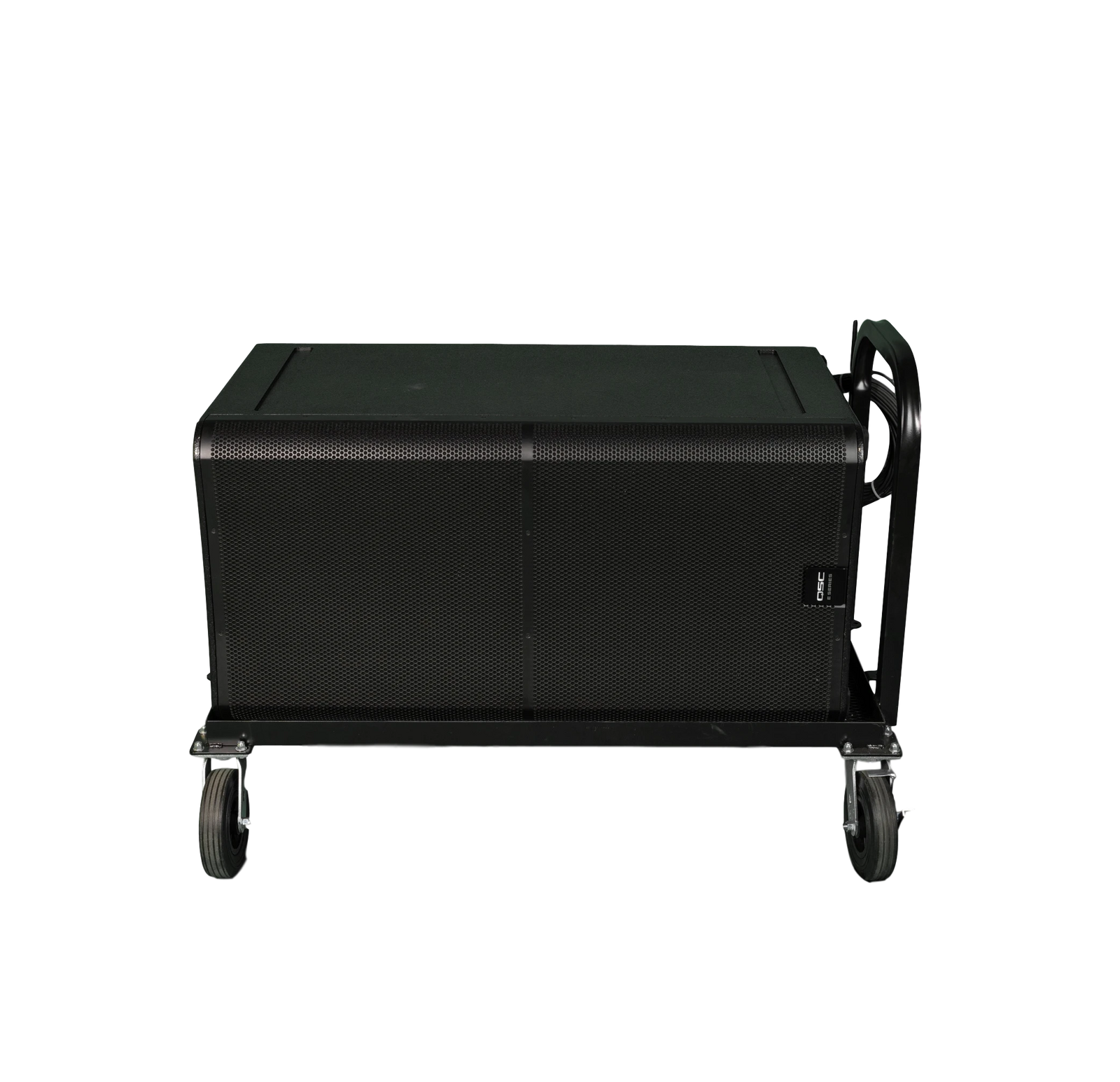 Corps Design Dual Subwoofer Cart FC-DDSUB - Heavy Duty PA System Transport Cart for Dual Subwoofers with Cable Hook, Fits Most Models Corps Design Logo - We Move Music