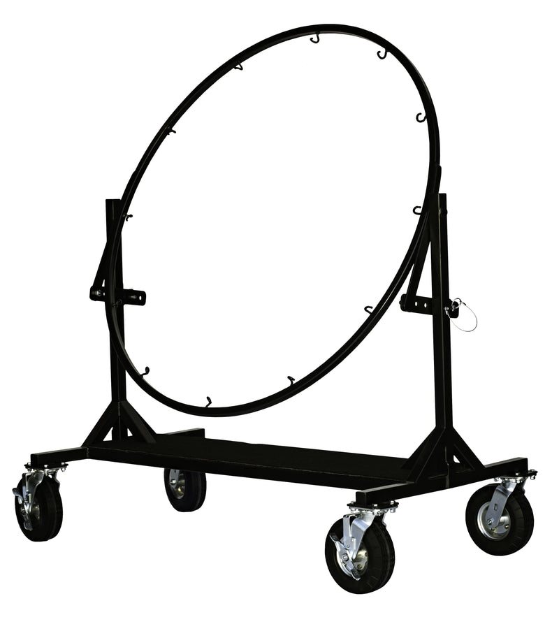 Corps Design Tilt-Lock Bass Drum Frame FCBD – Durable 50" Interior Diameter, 12 Suspension Hooks, Patented Tilt-Lock Mechanism, with Storage Shelf for Band Halls Corps Design Logo - We Move Music