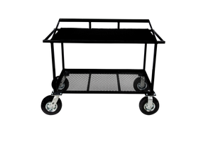 Corps Design Bell Kit Cart - 42" x 24" Percussion Transport Cart with Accessory Rail and Carpeted Deck (FCBELL) Corps Design Logo - We Move Music