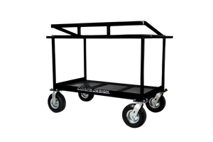 Corps Design Bell Kit Cart - 42" x 24" Percussion Transport Cart with Accessory Rail and Carpeted Deck (FCBELL) Corps Design Logo - We Move Music