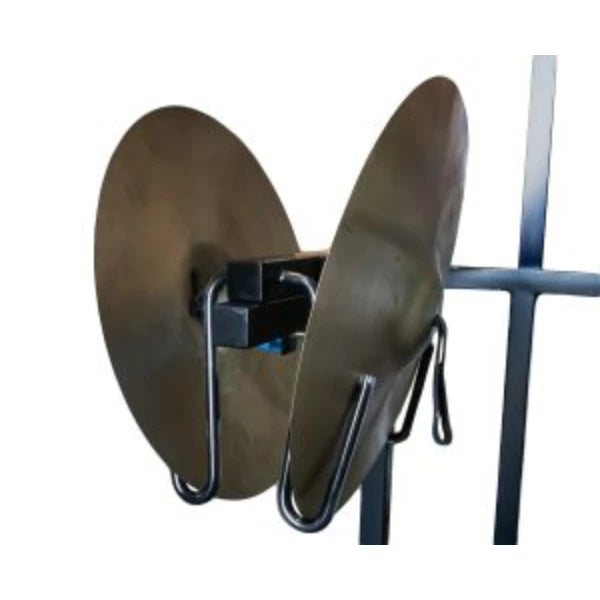 Corps Design Crash Cymbal Caddy - Tool-less Assembly, Aux. Rail Mount, Fits 14" to 22" Cymbals, High Strength Aluminum - FCCRASH2.0 Corps Design Logo - We Move Music