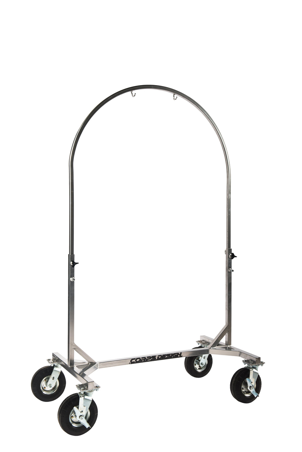 Corps Design Adjustable Gong Stand FCGONG - Height Adjustable Frame for Gongs up to 40", Gloss Black Powder-Coated Finish, 360° Welded Construction, with Industrial Swivel Casters for Easy Mobility Corps Design Logo - We Move Music
