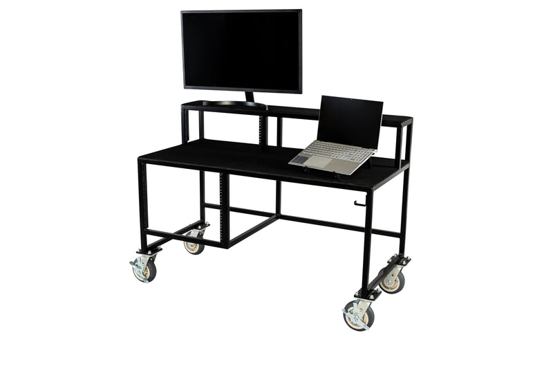 Corps FC Design Lighting Desk – Mixer Desk with 12U + 4U Rack Space, FCLIGHT | Customizable, Secure, Mobile Solution for Theaters, Auditoriums, and Studios Corps Design Logo - We Move Music