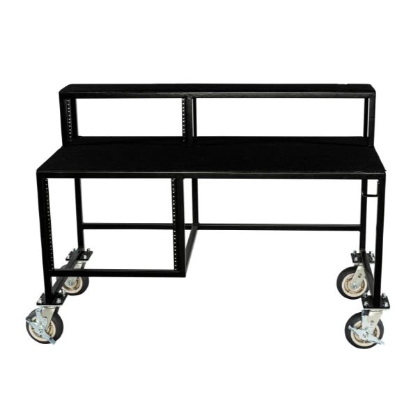 Corps FC Design Lighting Desk – Mixer Desk with 12U + 4U Rack Space, FCLIGHT | Customizable, Secure, Mobile Solution for Theaters, Auditoriums, and Studios Corps Design Logo - We Move Music