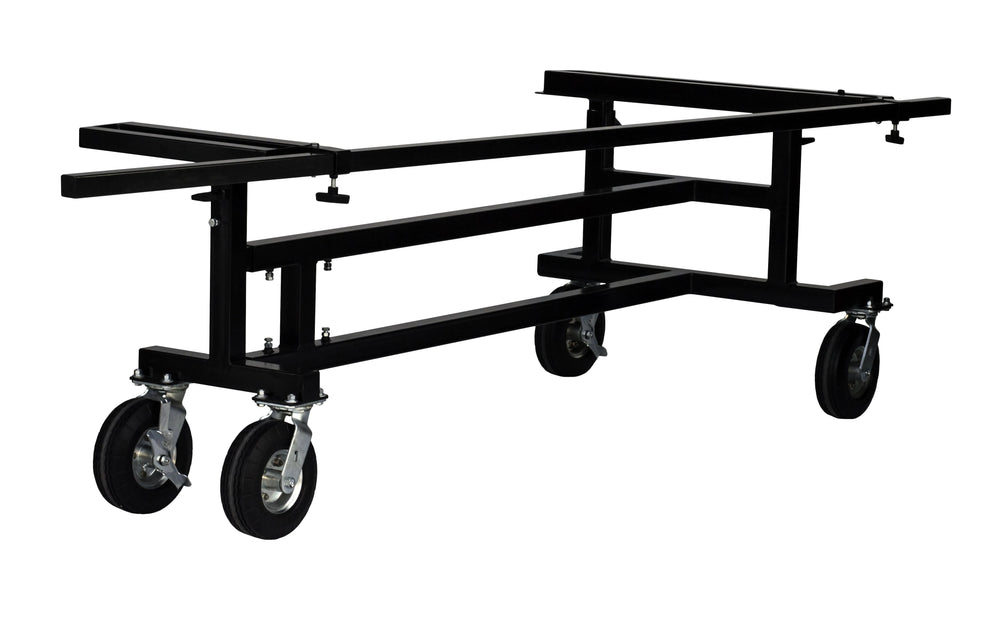 Corps Design Marimba Frame - Adjustable, Stable, and Protective Frame for 4.3 to 5.5 Octave Marimbas - Asymmetrical Casters, Removable Auxiliary Rail, SKU: FCMAR Corps Design Logo - We Move Music