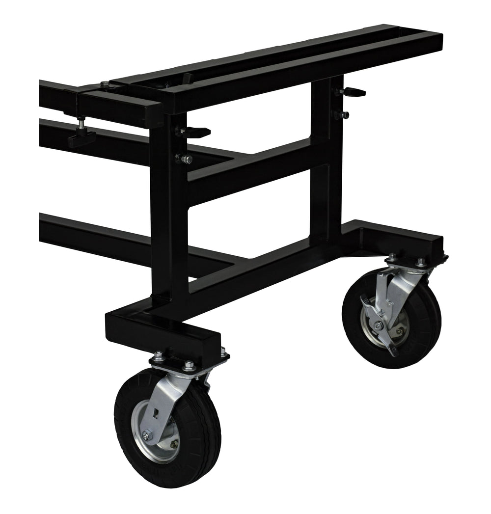 Corps Design Marimba Frame - Adjustable, Stable, and Protective Frame for 4.3 to 5.5 Octave Marimbas - Asymmetrical Casters, Removable Auxiliary Rail, SKU: FCMAR Corps Design Logo - We Move Music