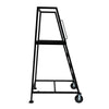 Corps Design "Elevate" Podium - 5' x 30" x 30", 2-Wheel, Black Satin Powder Coat, Safety Railing with Skid Guard - FCPOD5.2 Corps Design Logo - We Move Music