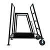 Corps Design "Elevate" Podium - 5' x 30" x 30", 2-Wheel, Black Satin Powder Coat, Safety Railing with Skid Guard - FCPOD5.2 Corps Design Logo - We Move Music