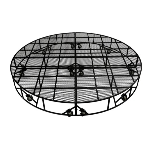 Corps Design Round Stage 12' x 2' - 4 Sections with Swivel Casters and Brakes for Easy Mobility, Model FCRND122 Corps Design Logo - We Move Music