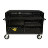 Corps Design Enclosed Synth Cart with Shock-mount 12U Rack – FCSYNTH-X12, 24” x 60” Carpeted Top Deck, Removable Lid, Custom Power Pass-throughs, 8” Super Casters – Ideal for Electronics and Amplifier Storage Corps Design Logo - We Move Music