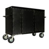 Corps Design Enclosed Synth Cart with Shock-mount 12U Rack – FCSYNTH-X12, 24” x 60” Carpeted Top Deck, Removable Lid, Custom Power Pass-throughs, 8” Super Casters – Ideal for Electronics and Amplifier Storage Corps Design Logo - We Move Music