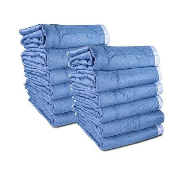 ProSeries™ ProFormer  72" x 80" Blue/Light Blue Moving Pads & Padded Covers - 12-Pack, High-Density Fabric, Enhanced Protection for Safe and Easy Moving - SKU FP2001 American-Moving-Supplies