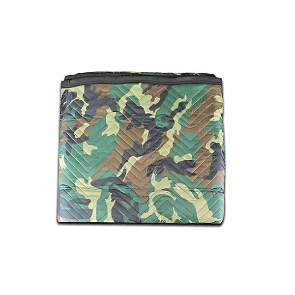 ProSeries™ ProCamo Woven Moving Pad – 72" x 80" Green/Black Heavy-Duty Padded Cover for Packing and Storage | Machine Washable, Reusable - FP2030-E CasterHQ
