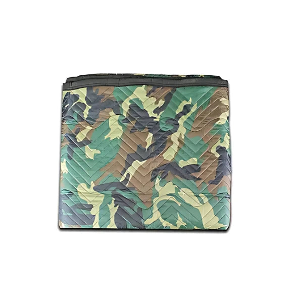 ProSeries™ ProCamo Woven Moving Pad – 72" x 80" Green/Black Heavy-Duty Padded Cover for Packing and Storage | Machine Washable, Reusable - FP2030-E American-Moving-Supplies