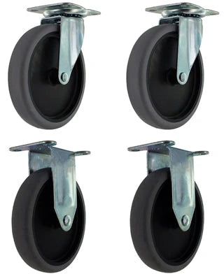 5 Inch Rubbermaid Replacement Cart Casters - 4 Pack Set | Non-Marking Wheel for 4400 4401 4500 4505 4525 Series CasterHQ