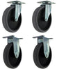 5 Inch Rubbermaid Replacement Cart Casters - 4 Pack Set | Non-Marking Wheel for 4400 4401 4500 4505 4525 Series