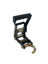 2" Black Heavy Duty Ratchet Strap with Forged Finger Hook SAFE 'N SECURE LLC