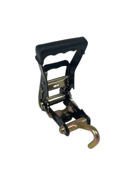 2" Black Heavy Duty Ratchet Strap with Forged Finger Hook -  | CasterHQ