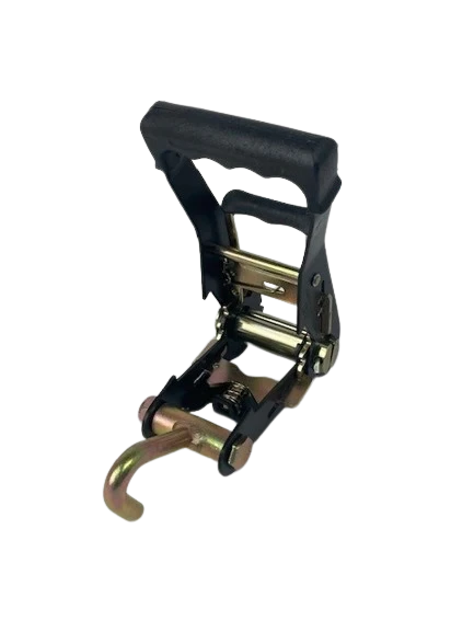 2" Black Heavy Duty Ratchet Strap with Forged Finger Hook SAFE 'N SECURE LLC
