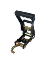 2" Black Heavy Duty Ratchet Strap with Forged Finger Hook SAFE 'N SECURE LLC