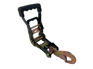 2" Black Heavy-Duty Ratchet with Snap Hook SAFE 'N SECURE LLC