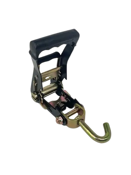 2" Black Heavy Duty Ratchet with Swivel J-Hook -  | CasterHQ