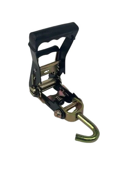2" Black Heavy Duty Ratchet with Swivel J-Hook SAFE 'N SECURE LLC