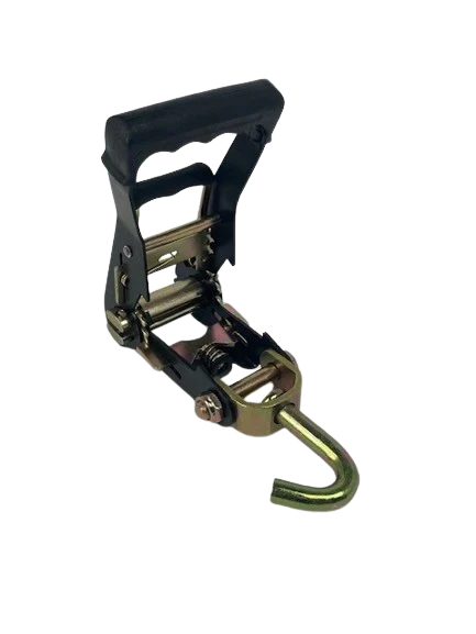 2" Black Heavy Duty Ratchet with Swivel J-Hook SAFE 'N SECURE LLC