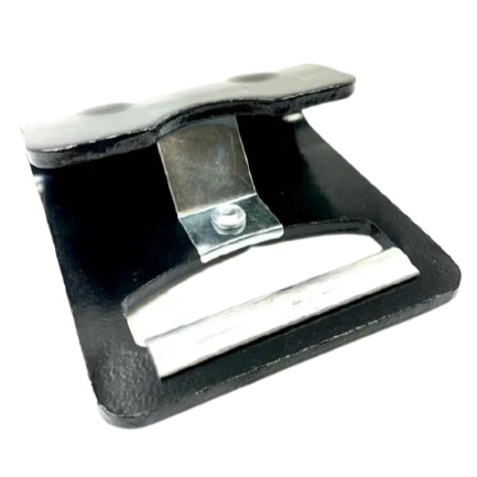 H-4FHK-20 - 4” Flat Hook w/ Keeper: High-Strength 16,000 lbs Load Handling for Industrial Use CasterHQ