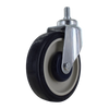 5 Inch Premium Swivel Shopping Cart Caster - Zinc Plated Heat Treated Yoke | Dual Precision Bearings P&H Casters