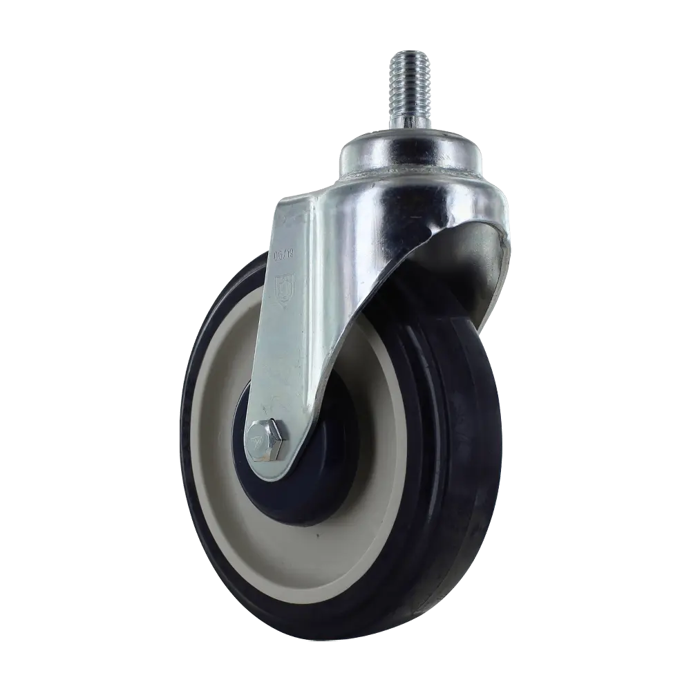 5 Inch Premium Swivel Shopping Cart Caster - Zinc Plated Heat Treated Yoke | Dual Precision Bearings -  | CasterHQ