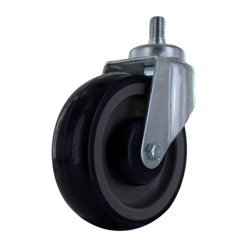 Welded Precision Swivel Shopping Cart Caster - Premium Zinc Plating | Heat-Treated Yoke Heavy Duty CasterHQ