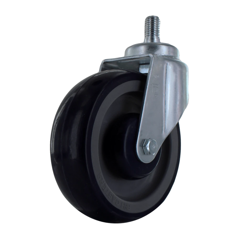 Welded Precision Swivel Shopping Cart Caster - Premium Zinc Plating | Heat-Treated Yoke Heavy Duty CasterHQ