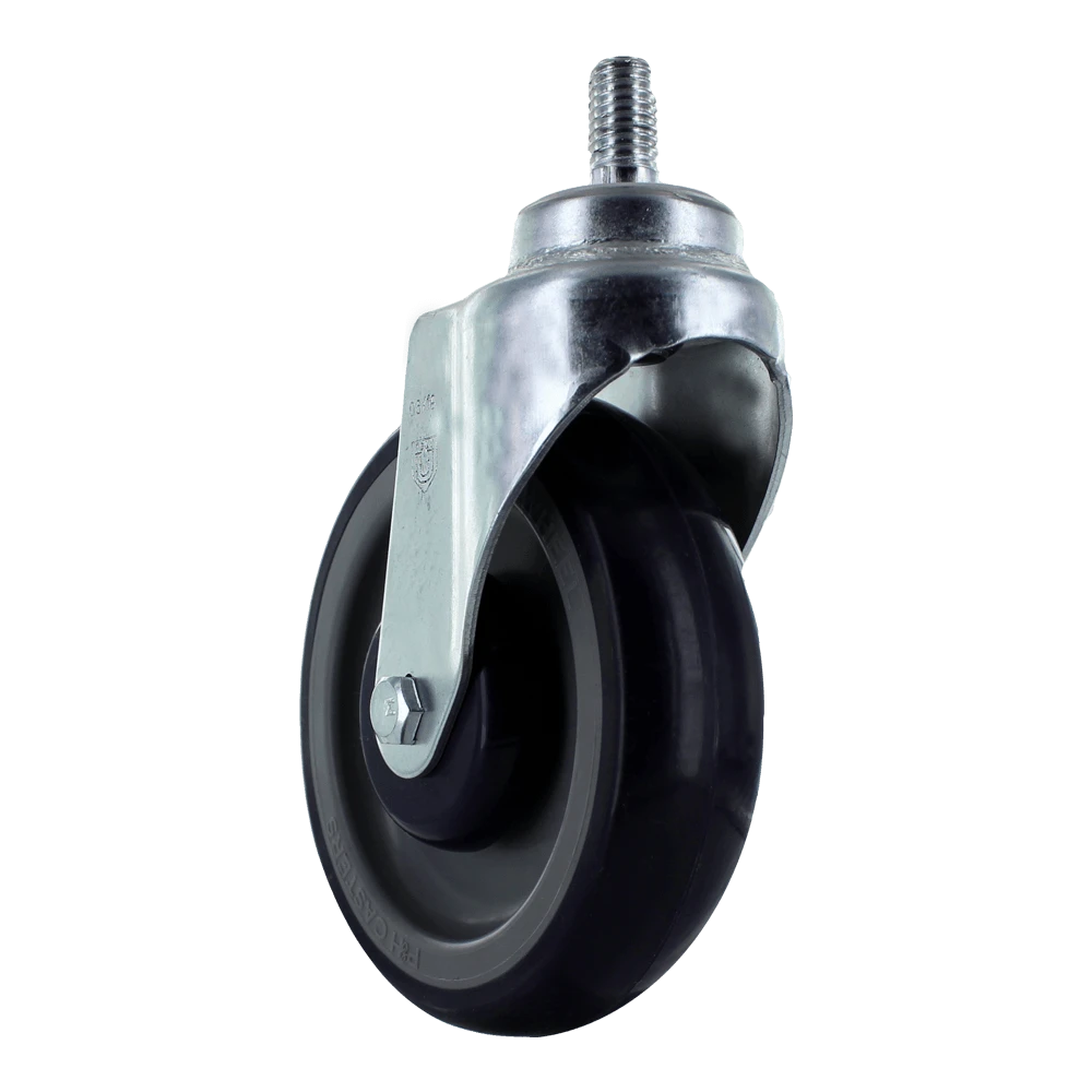 Welded Precision Swivel Shopping Cart Caster - Premium Zinc Plating | Heat-Treated Yoke Heavy Duty CasterHQ