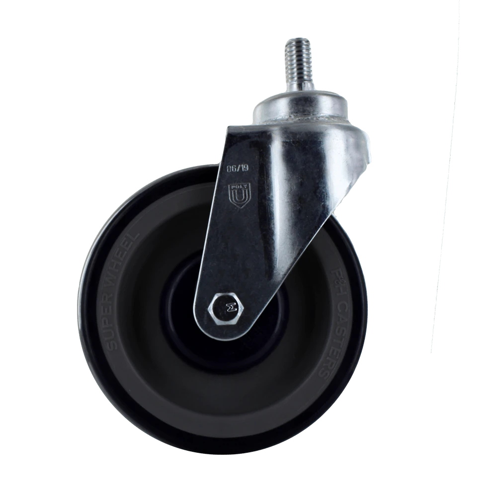 Welded Precision Swivel Shopping Cart Caster - Premium Zinc Plating | Heat-Treated Yoke Heavy Duty CasterHQ