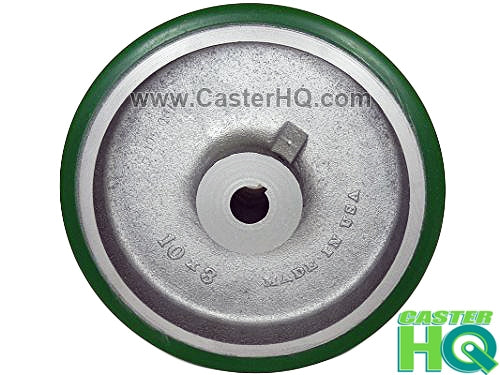 10" x 3" Polyurethane on Steel Keyed Drive Wheel | 1-1/2" Bore - 2,200 lbs Capacity Per Wheel CasterHQ