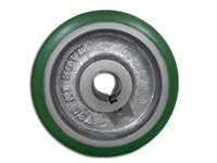 4" x 1-1/2" Polyurethane on Steel Keyed Drive Wheel | 12mm Bore - 450 lbs Capacity Per Wheel CasterHQ