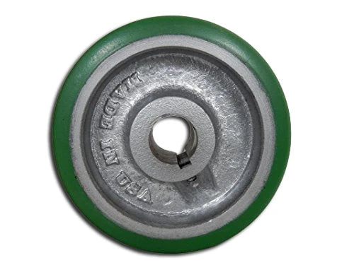 4" x 2" Polyurethane on Steel Keyed Drive Wheel | 20mm Bore - 600 lbs Capacity Per Wheel CasterHQ