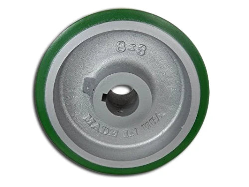 8 Inch x 3 Inch Polyurethane on Steel Keyed Drive Wheel - 1850 lbs Capacity | 1-1/2 Inch Bore CasterHQ