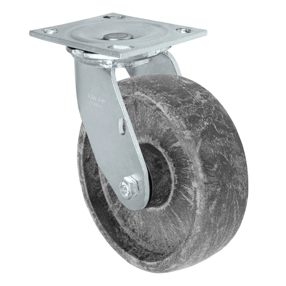 5" X 2" High Temperature Glass Filled Nylon Wheel Swivel Caster - 1,000 lbs Capacity CasterHQ