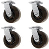 8" X 2" High Temperature Phenolic Wheel | Swivel Caster Set of 4 | 3,600 lbs Capacity Per Set of 4 | CasterHQ